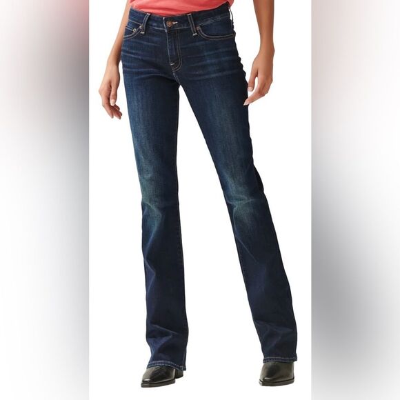 Classic Dark Blue Boot Cut Jeans - Picture 1 of 11